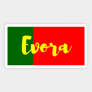 Evora City in Portuguese Flag Colors Sticker